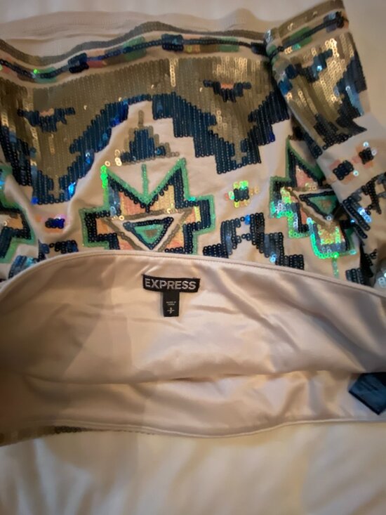 Express Aztec Sequin Mini Skit - Picture 6 of 11